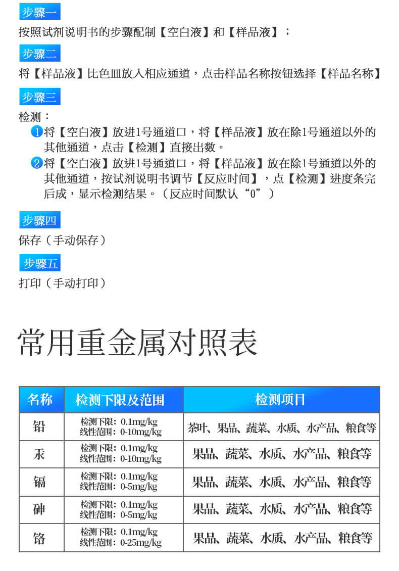 便攜式食品重金屬速測儀