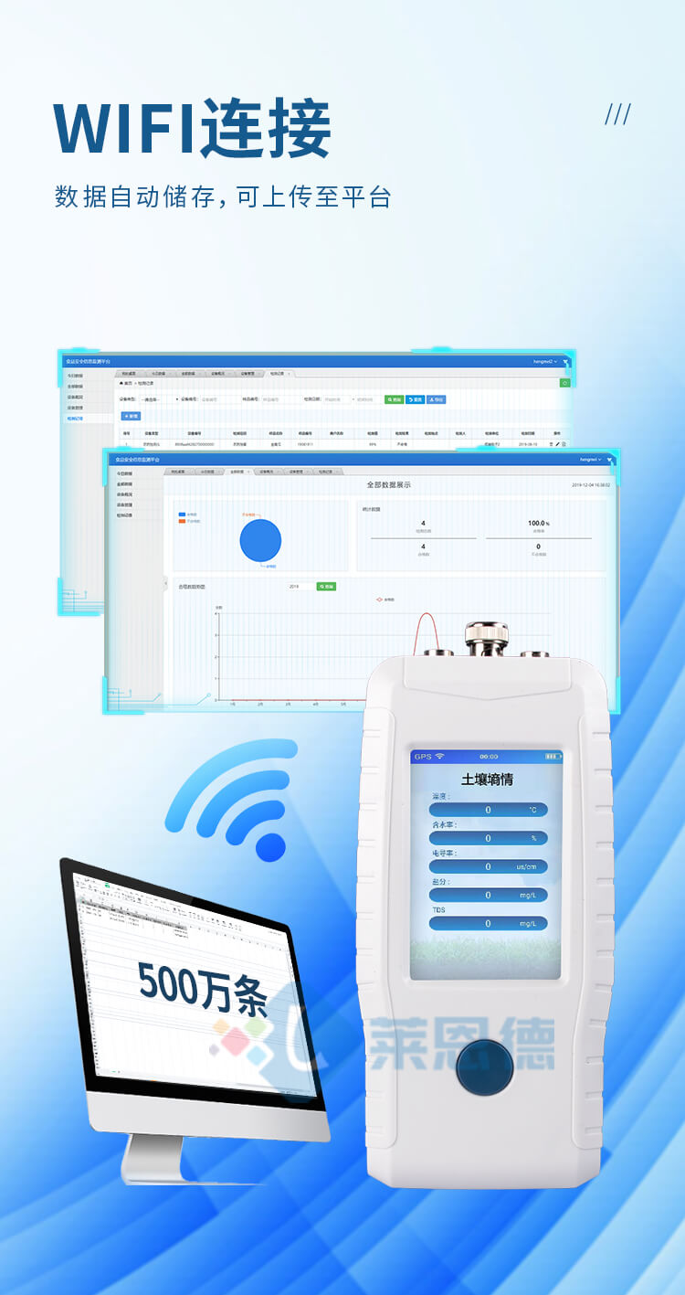 土壤溫度水分鹽分PH檢測儀