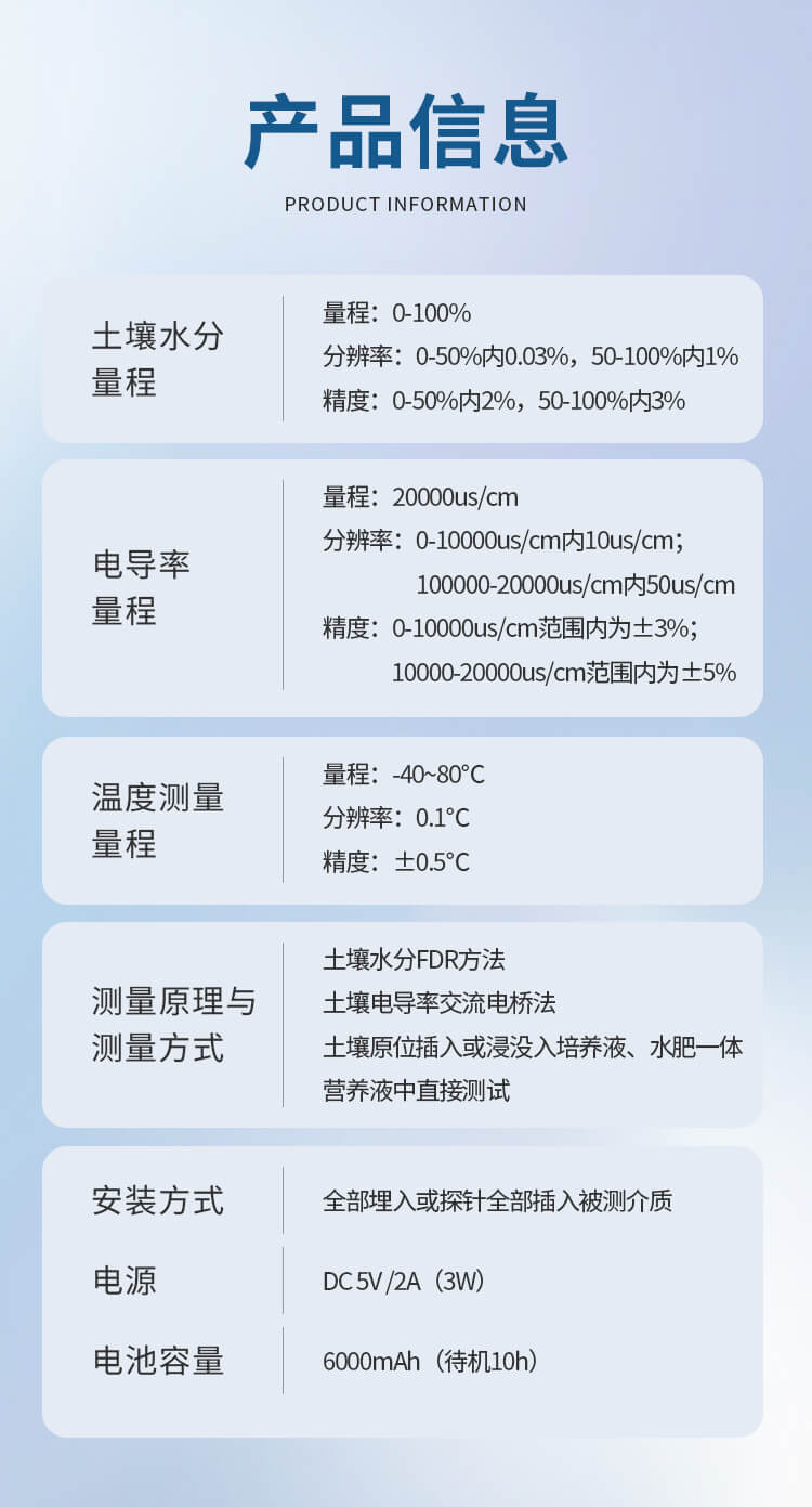 土壤溫度水分鹽分PH檢測儀