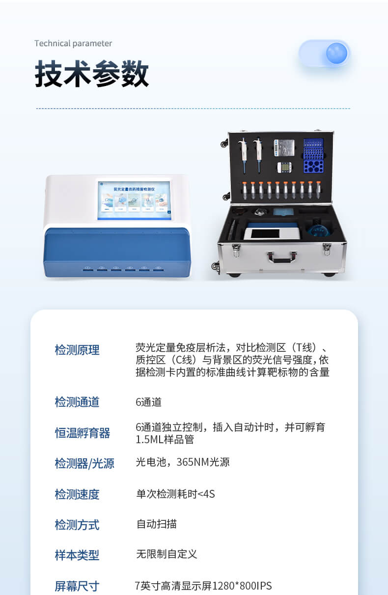 熒光定量農(nóng)藥殘留檢測(cè)儀