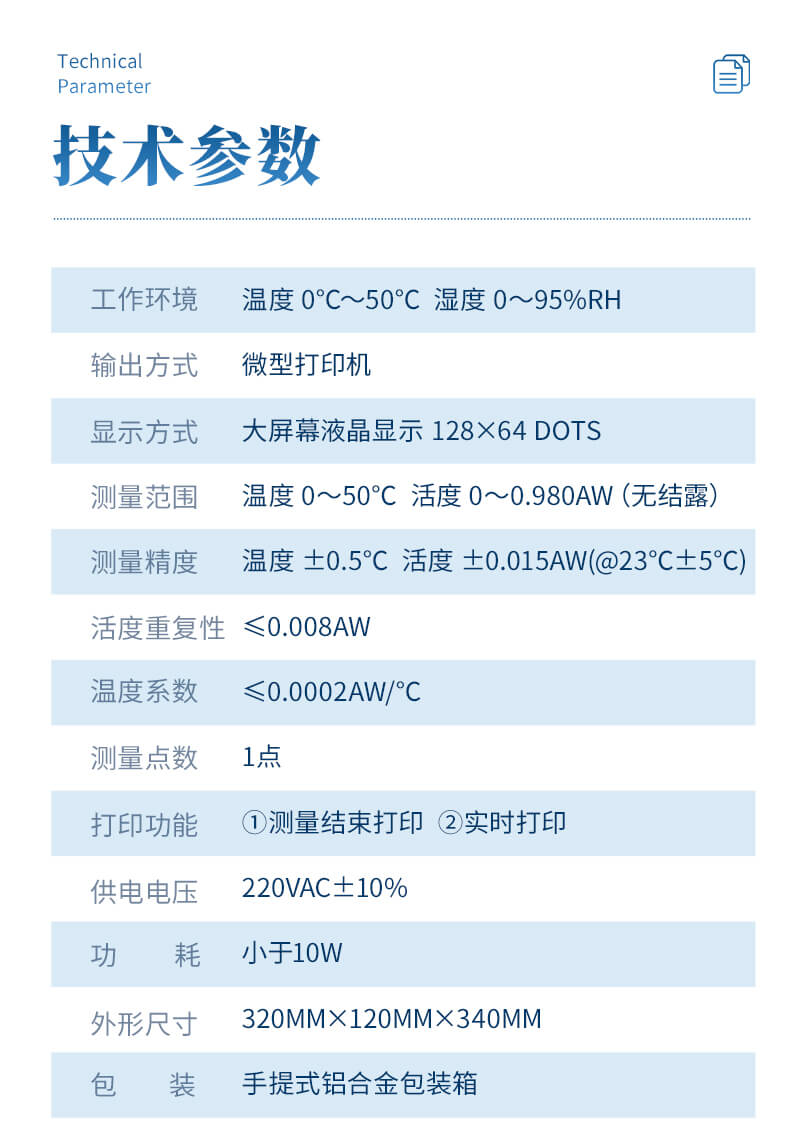 水分活度分析儀